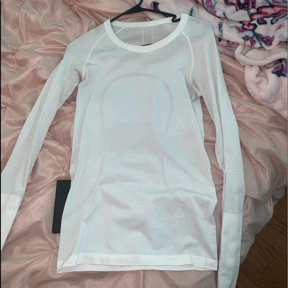 White Lululemon long sleeve shirt!
